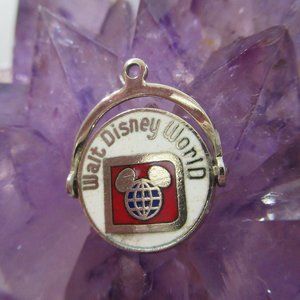 Walt Disney World Charm, Vintage Sterling & Enamel Spinner